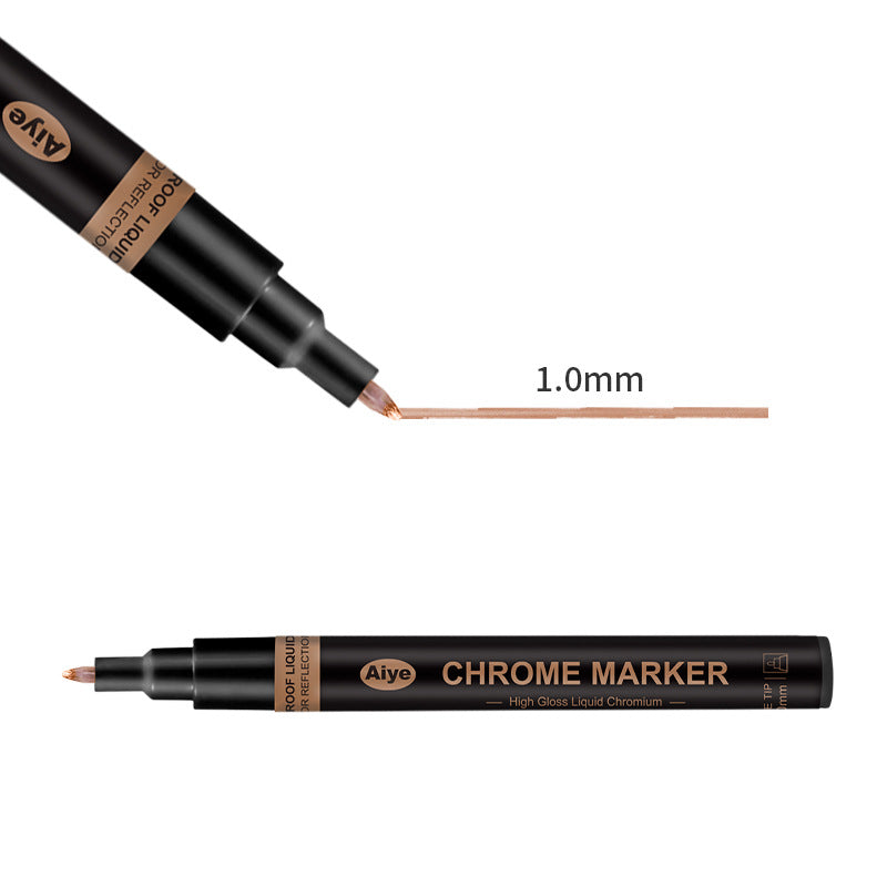 Wholesale high gloss mirror chrome plated markers, metal pens, reflective electroplated pens, DIY Gundam plastic model nail art metal pens
