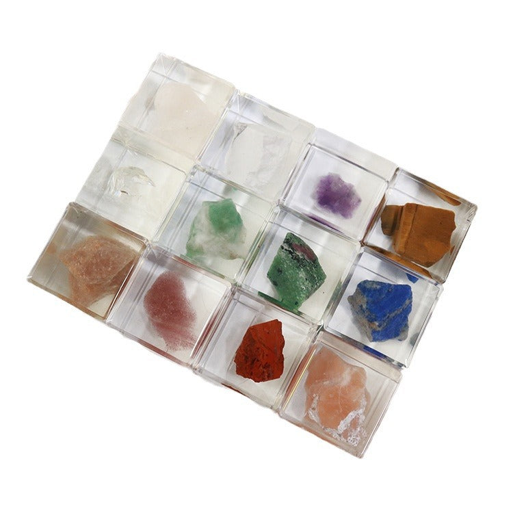 Wholesale 6pcs Natural Color Mineral Resin Drip Glue Crafts Ornaments