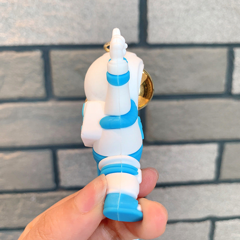 Wholesale Happy Astronaut Astronaut Silicone Keychain