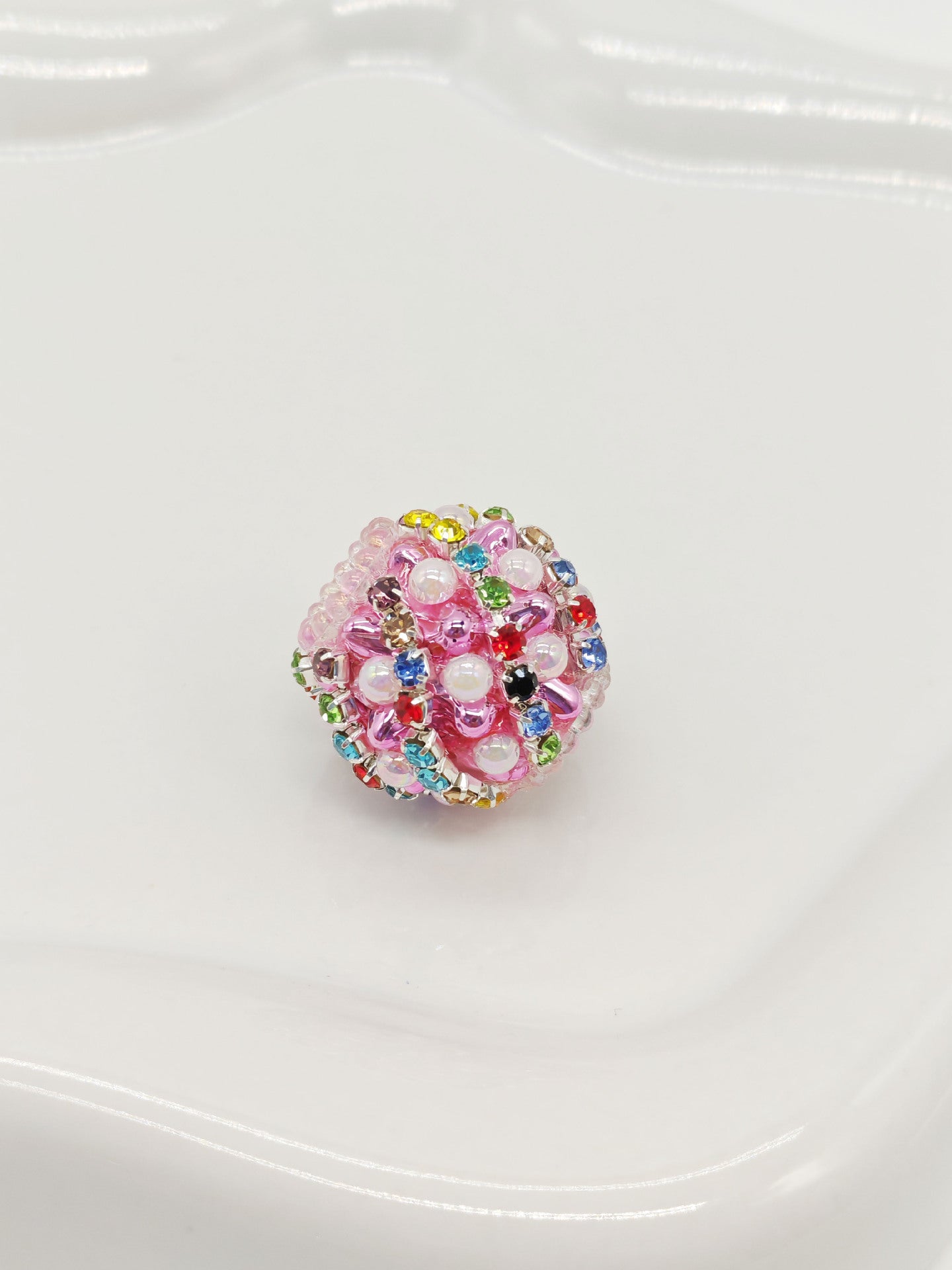 Wholesale 10pcs drill ball colored straight hole Acrylic Beads