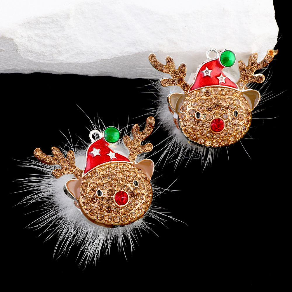 Wholesale Santa Christmas Tree Straight Hole Beads