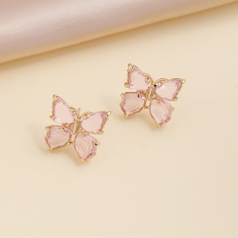 Wholesale Multicolor Zircon Butterfly Necklace