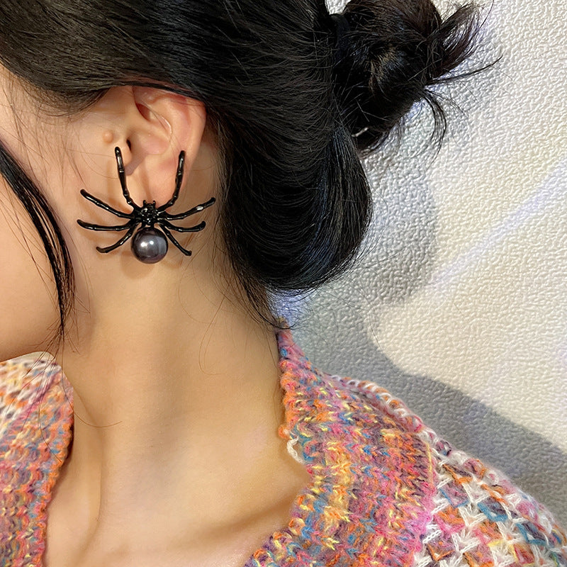 Wholesale Gothic Punk  Earrings Dark Bat Skeleton Pumpkin  Design Electroplated Alloy Stylish Party Gift