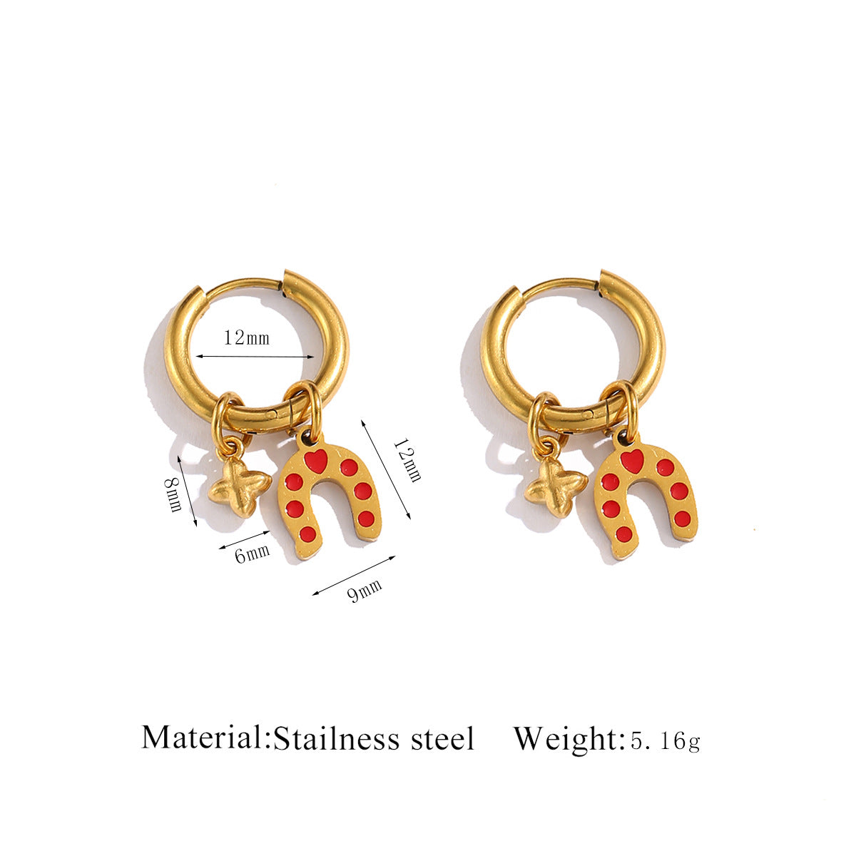 Wholesale Christmas series stainless steel earrings