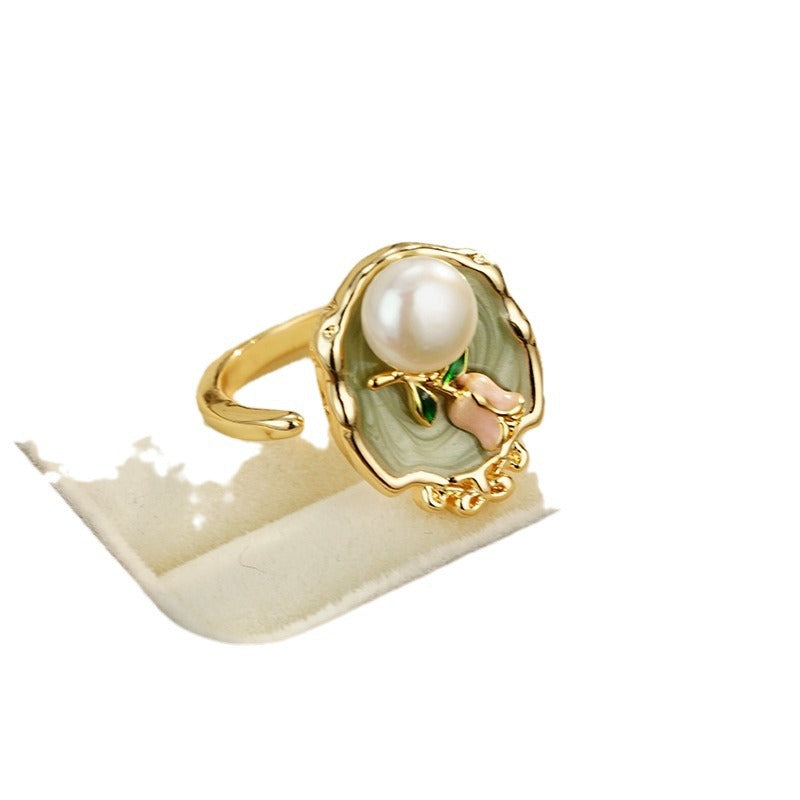 Wholesale Natural freshwater pearl ring for women