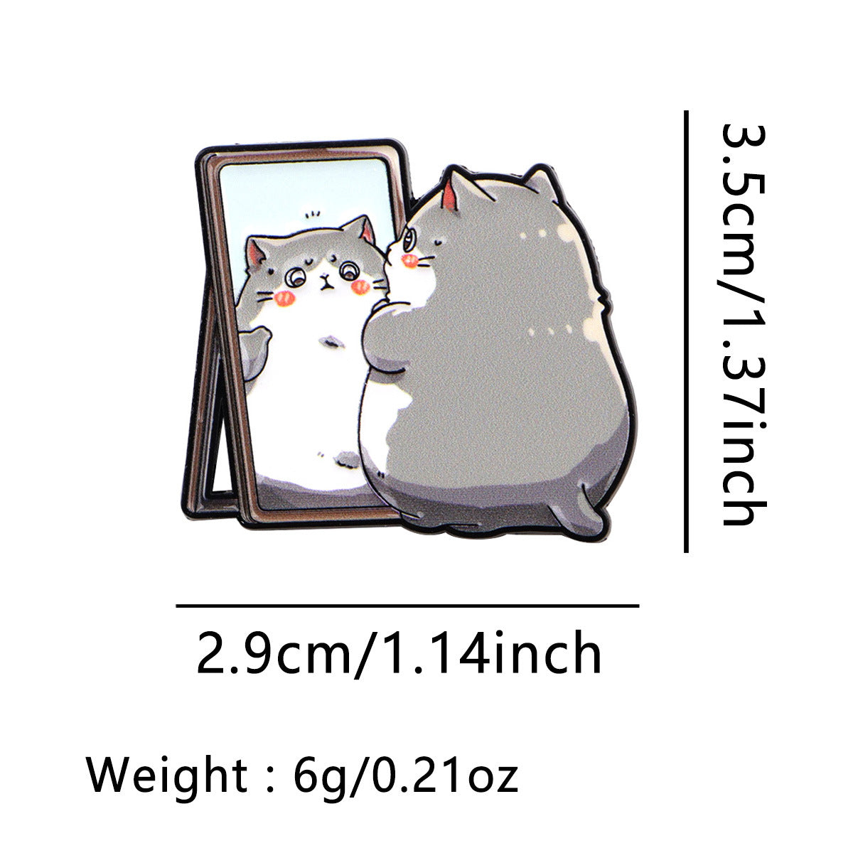 Wholesale Love Cat Brooch Cartoon Metal Badge Creative Personality Accessories