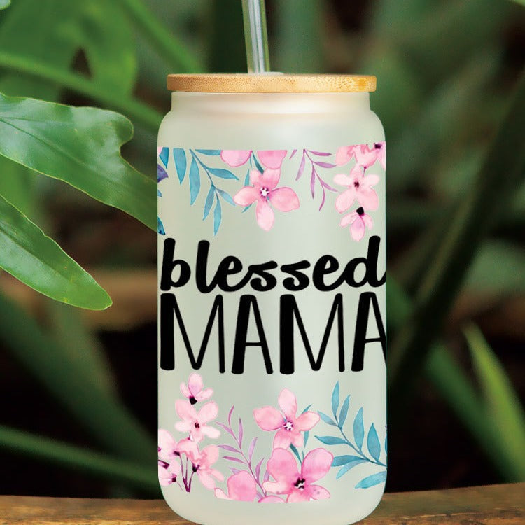 Wholesale Mother's Day with Colorful Flowers 16oz Cup UV DTF Wraps