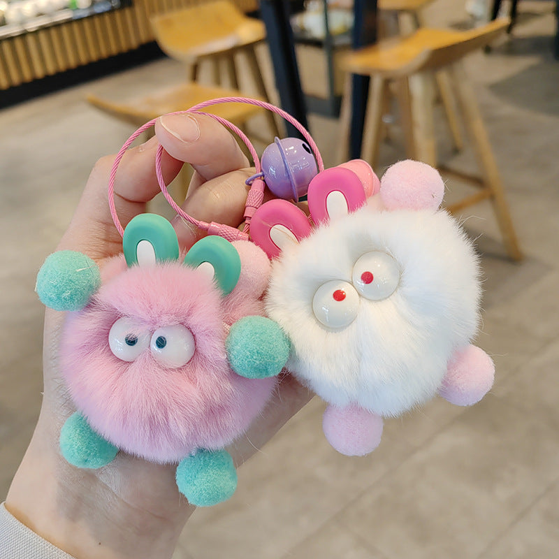 Wholesale Cute Elf Plush Ball Keychains