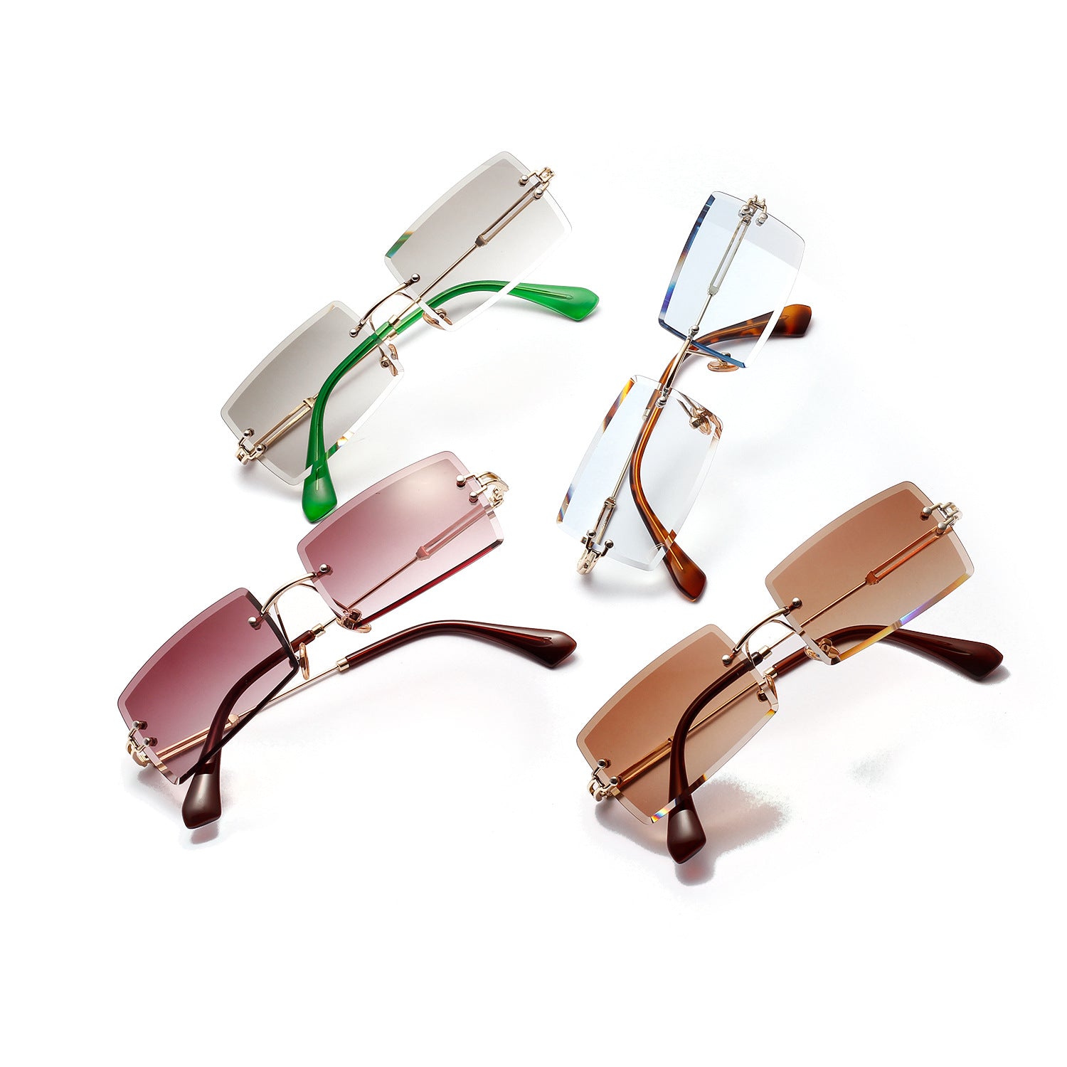 Wholesale Square Frameless PC Sunglasses