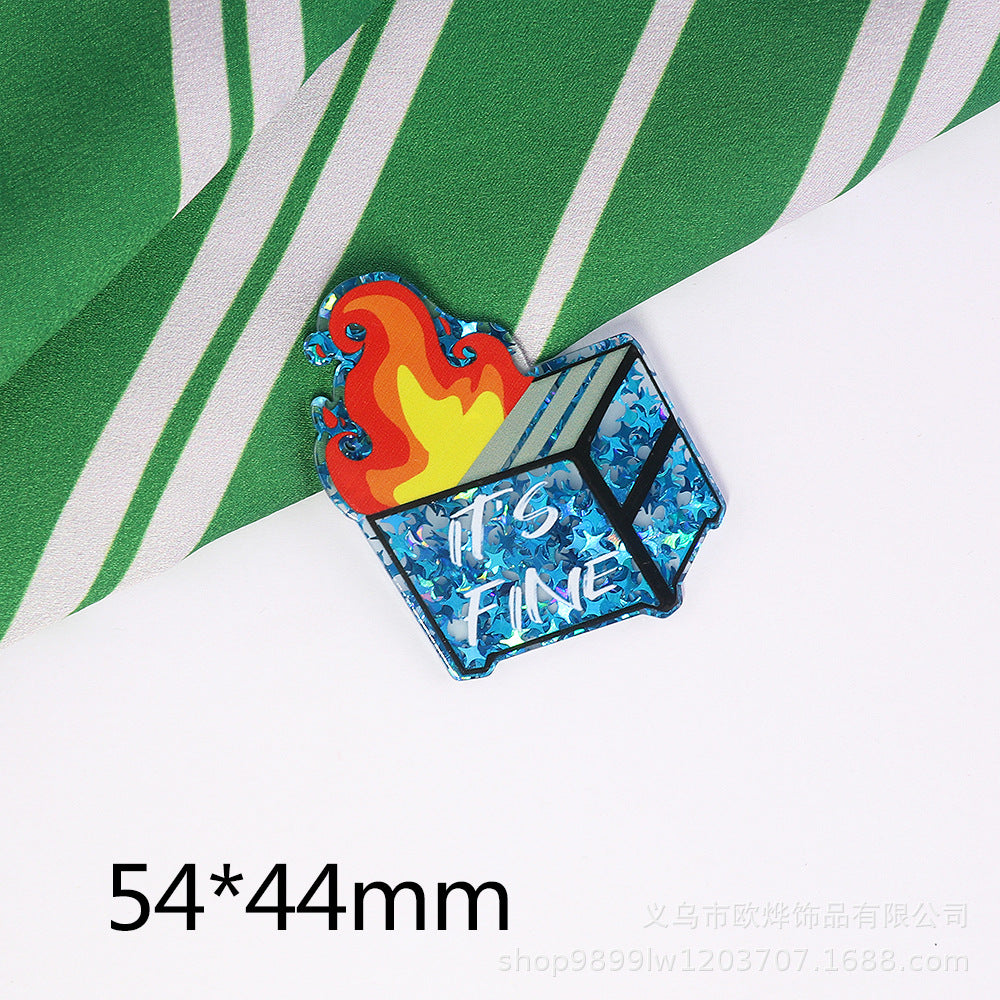 Wholesale 10pcs cartoon organ medical letter bag jewelry acrylic cute Acrylic Flatback accessories
