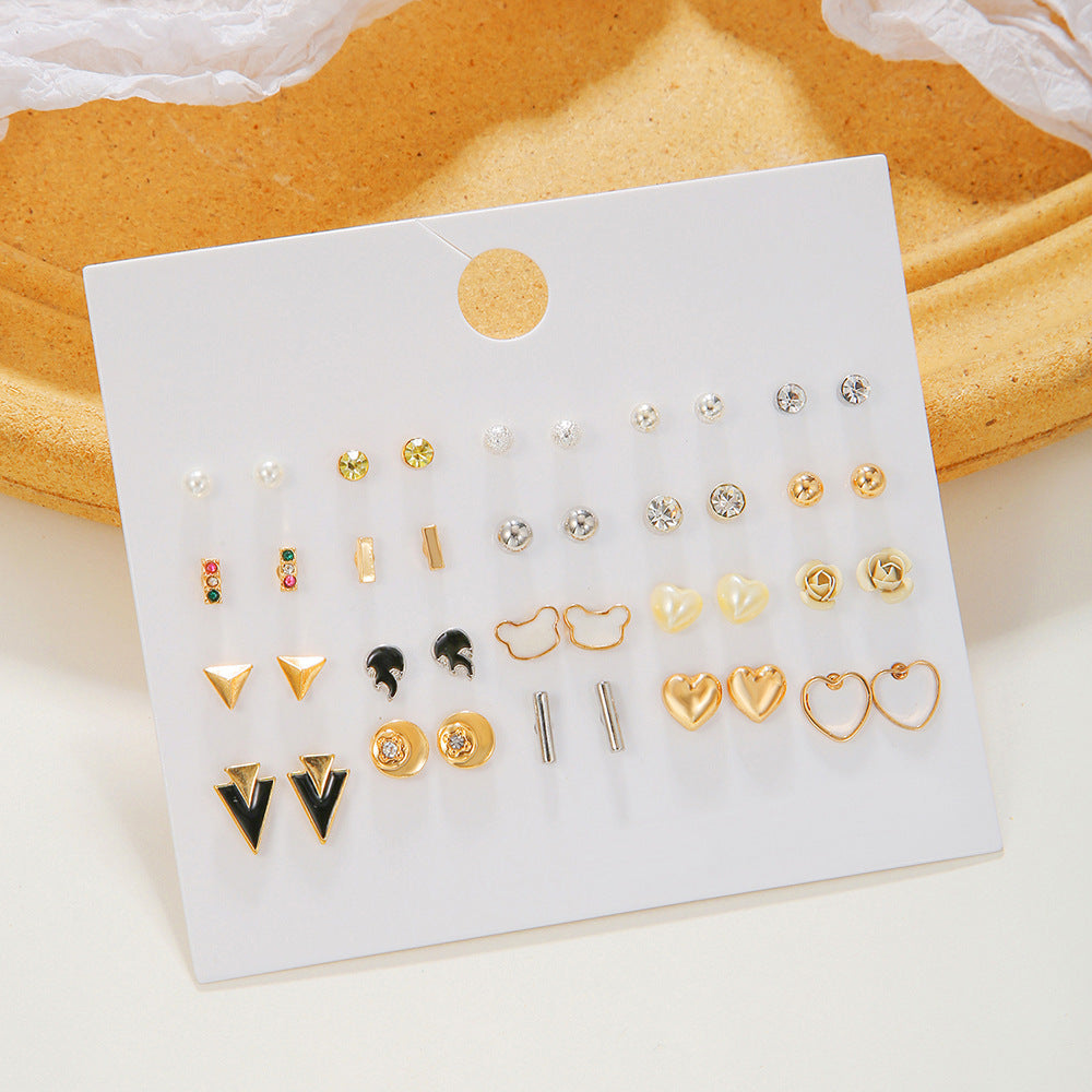 Pendientes de pernos pequeños de aleación al por mayor para pendientes de una semana