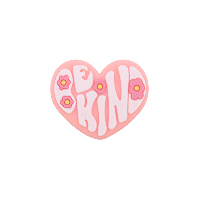 Wholesale Cartoon Love Flowers Silicone Creative DIY Focal Beads