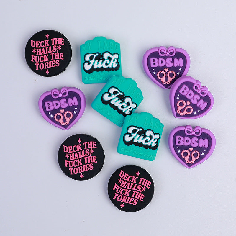 Wholesale 20PCS Personalized English Love Silicone Beads