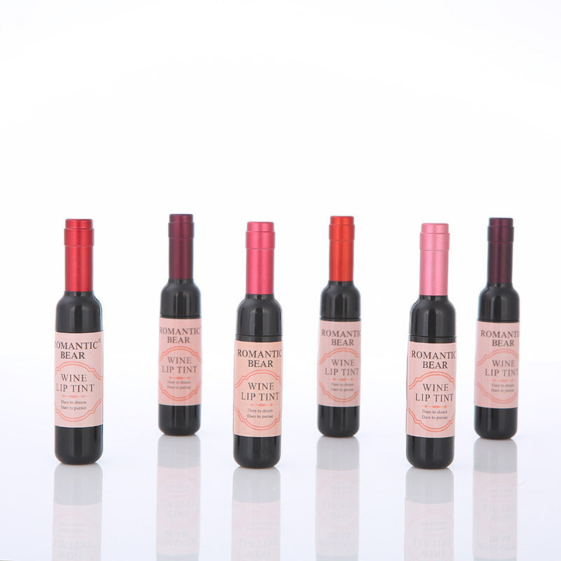 Wholesale 24pcs Red Wine Bottle Non-stick Lip Glaze