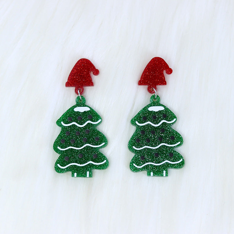 Wholesale Christmas Santa Claus Sweater Bells Acrylic Earrings