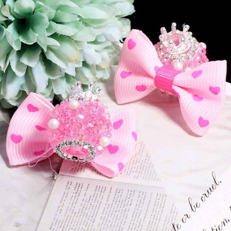 Wholesale 3pcs Bow Beads With Straight Holes Crystal Beads