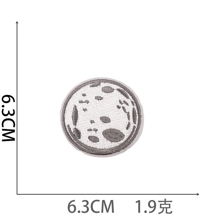 Wholesale Polyester Iron On Astronaut Embroidery Patches Space Rocket Planet Decorative Badges For Clothing Everyday Use