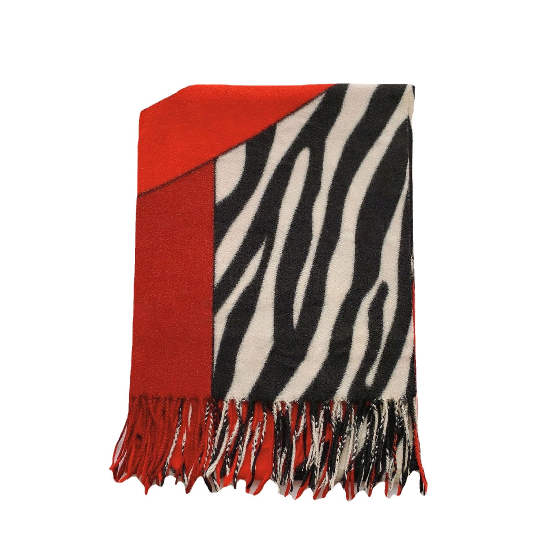 Wholesale Zebra Print Imitation Cashmere Neck Scarf Thickened Warm Scarf