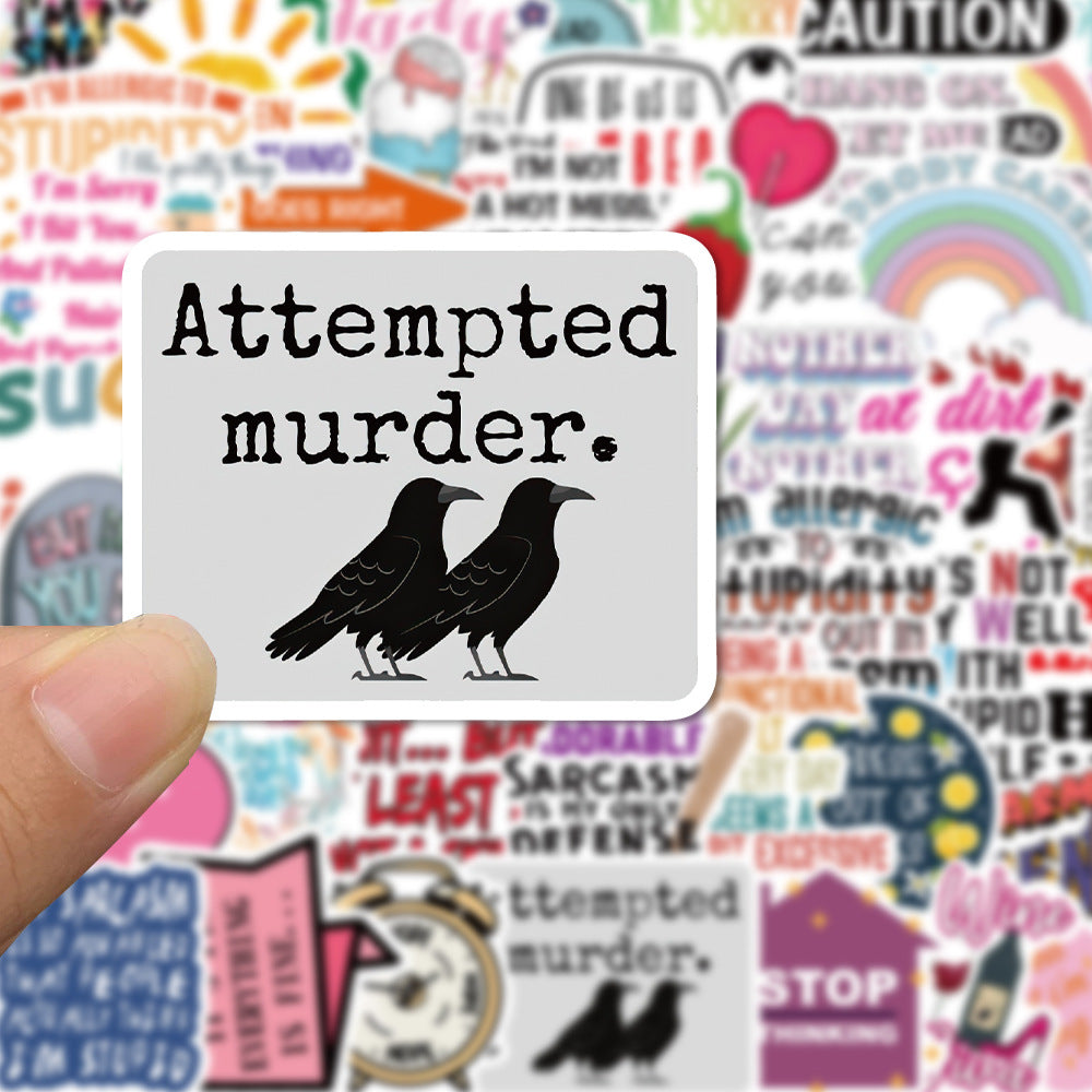 Wholesale 50 PCS/ PACK creative harsh statement stickers