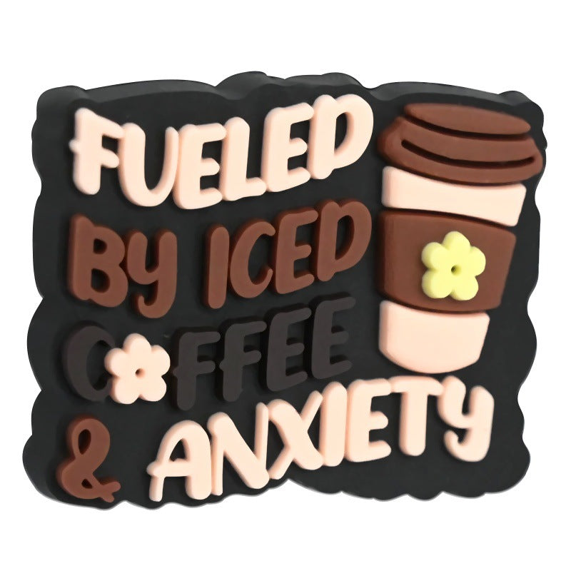 Wholesale  Random 100pcs  Coffee series PVC soft glue beaded DIY ballpoint pen