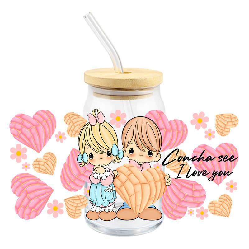 Wholesale 5pcs Cartoon Valentine' s Day  16oz Cup UV DTF Wraps OLY Exclusive