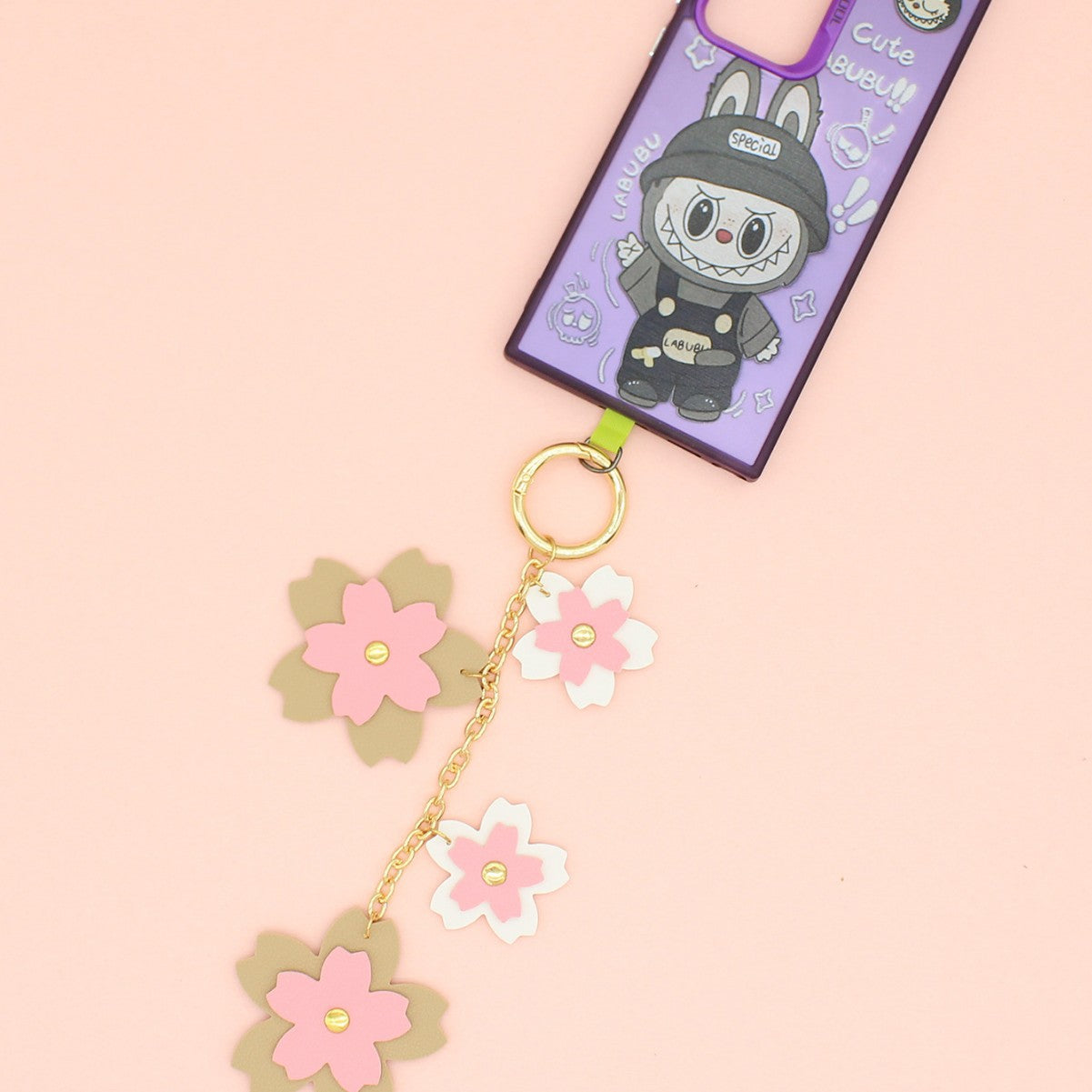 Wholesale PU Flower Keychain Bag Charm Phone Strap Cute Petal Design Trendy Sweet Everyday Accessory