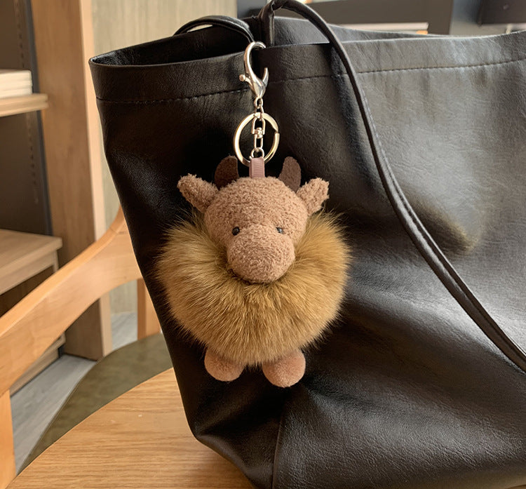 Wholesale Cute Cow Plush Keychain