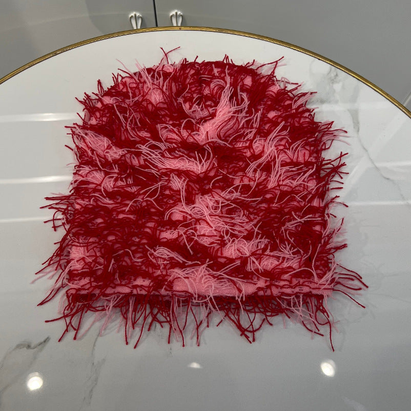 Wholesale Autumn Winter Acrylic Knitted Wool Monkey Fur Hat