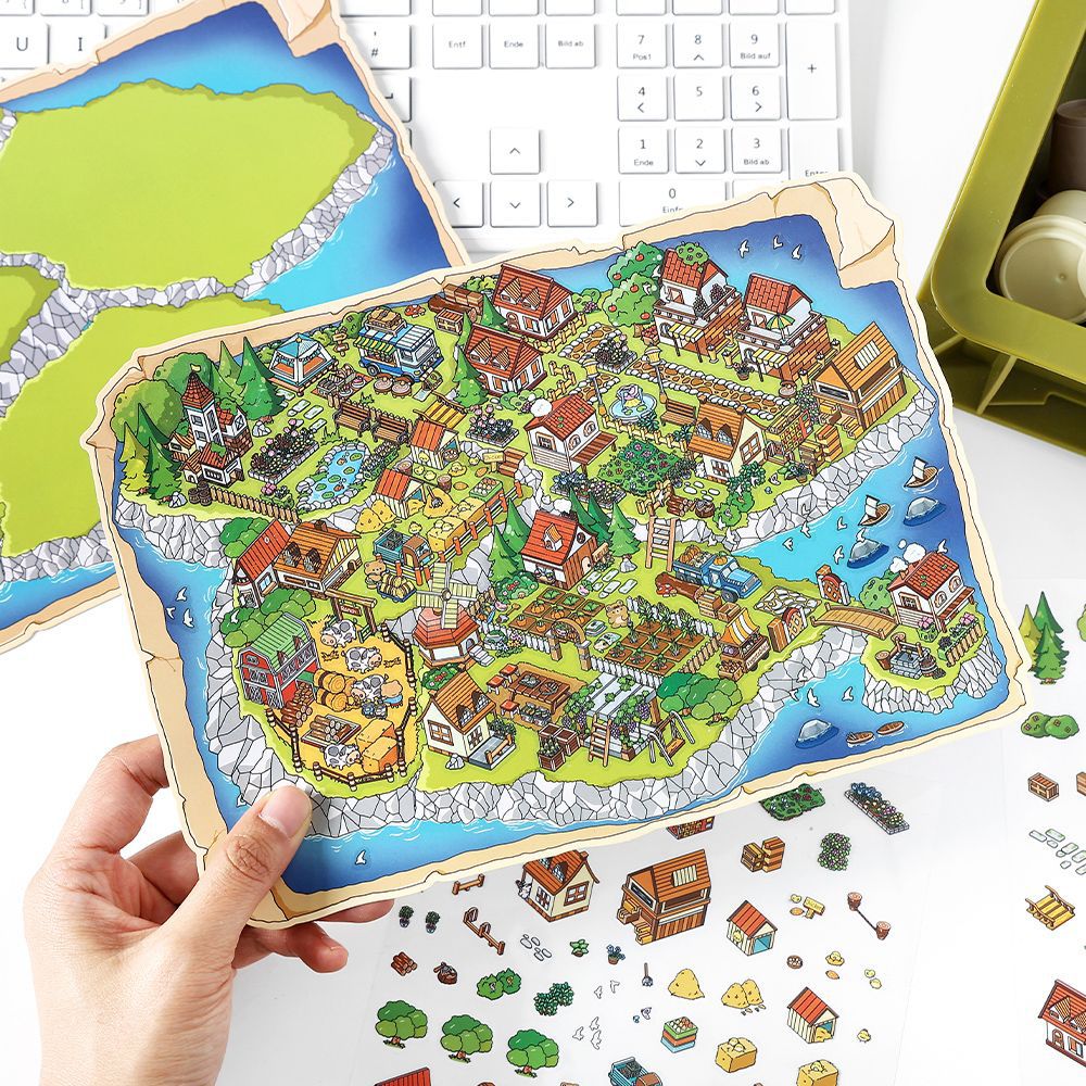 Wholesale 3D Mini Scene Landscaping stickers landscaping stickers