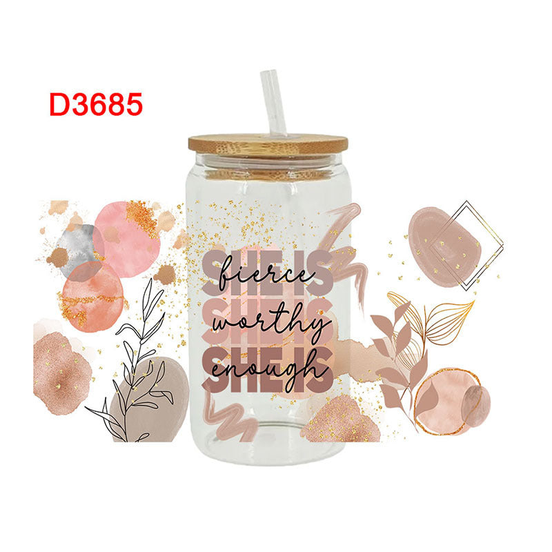 Wholesale Colorful Phrases Mother's Day Series 16oz Cup UV DTF Wraps