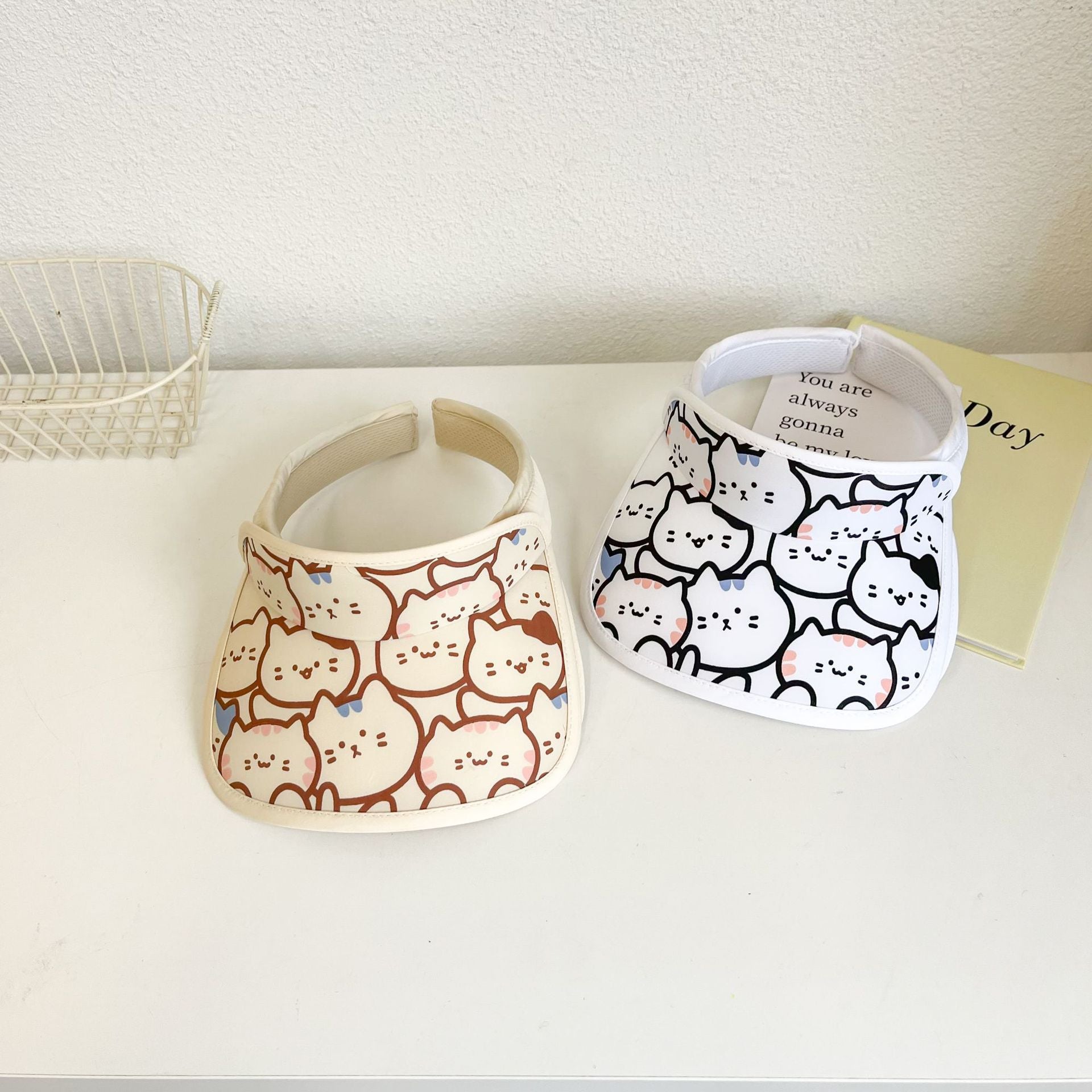 Cartoon de algodón para niños de verano al por mayor Big Brim Sunshade Top de copa vacía