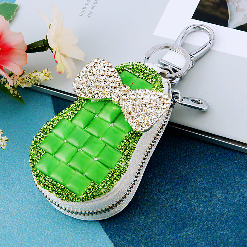 Wholesale Genuine Leather Diamond Inlaid Bow Key Buckle Bags