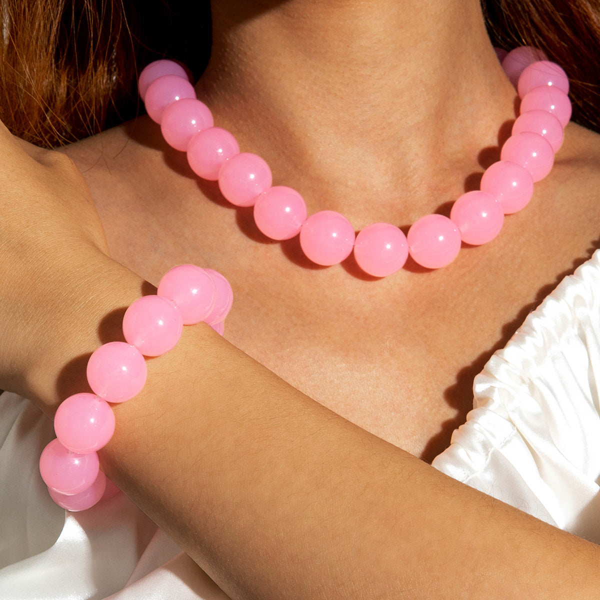 Wholesale Colorful Acrylic Beaded Necklace