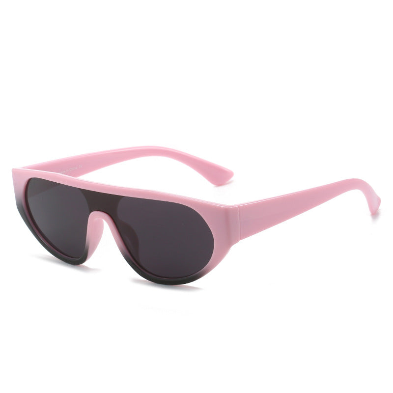 Wholesale Colorful One-piece Jelly Color Versatile Simple Sunglasses