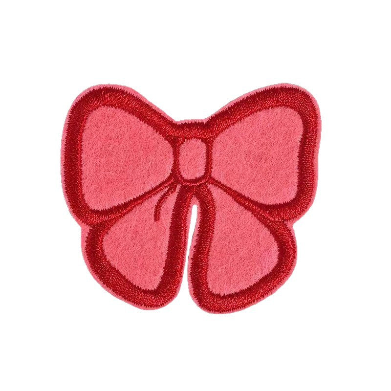 Wholesale Red Bow Embroidery Patch Set Of 9 For DIY Hair Clips And Towel Applique Fashion Accessory
