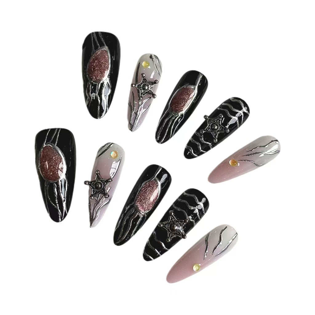 Wholesale Hand-made nail relief blush nail stickers
