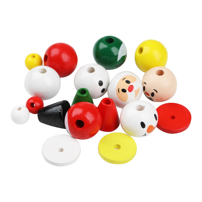 Wholesale 360pcs Christmas Wooden Beads Set DIY Jewelry Accessories Beaded