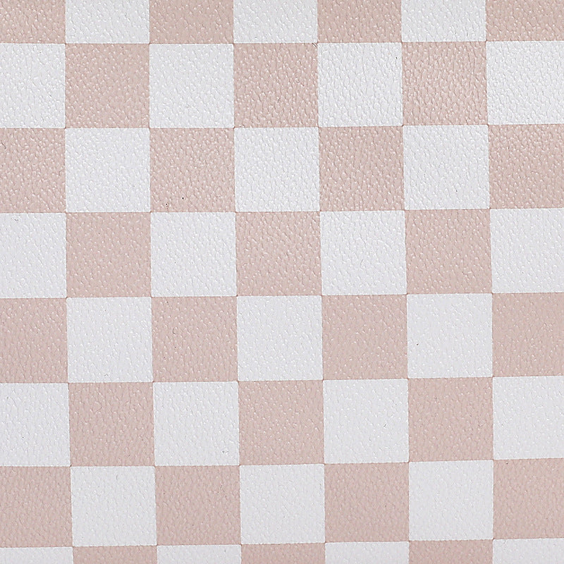 Wholesale Checkerboard PU Makeup Bag Checkerboard Storage Bag Checkerboard Pen Bag Bag