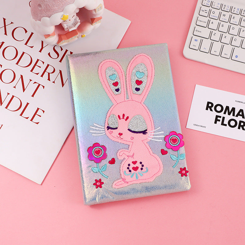 Wholesale Cartoon Unicorn Shiny Notepad Children' s Cute Rabbit Notebook