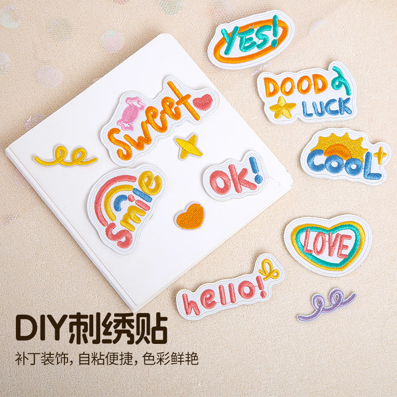 Wholesale English alphabet embroidery clothing embroidery patch