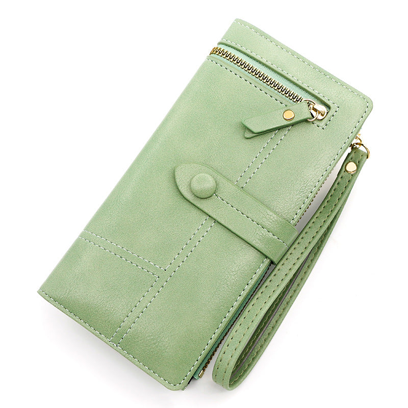 Wholesale PU Long Multi Card Zipper Wallet