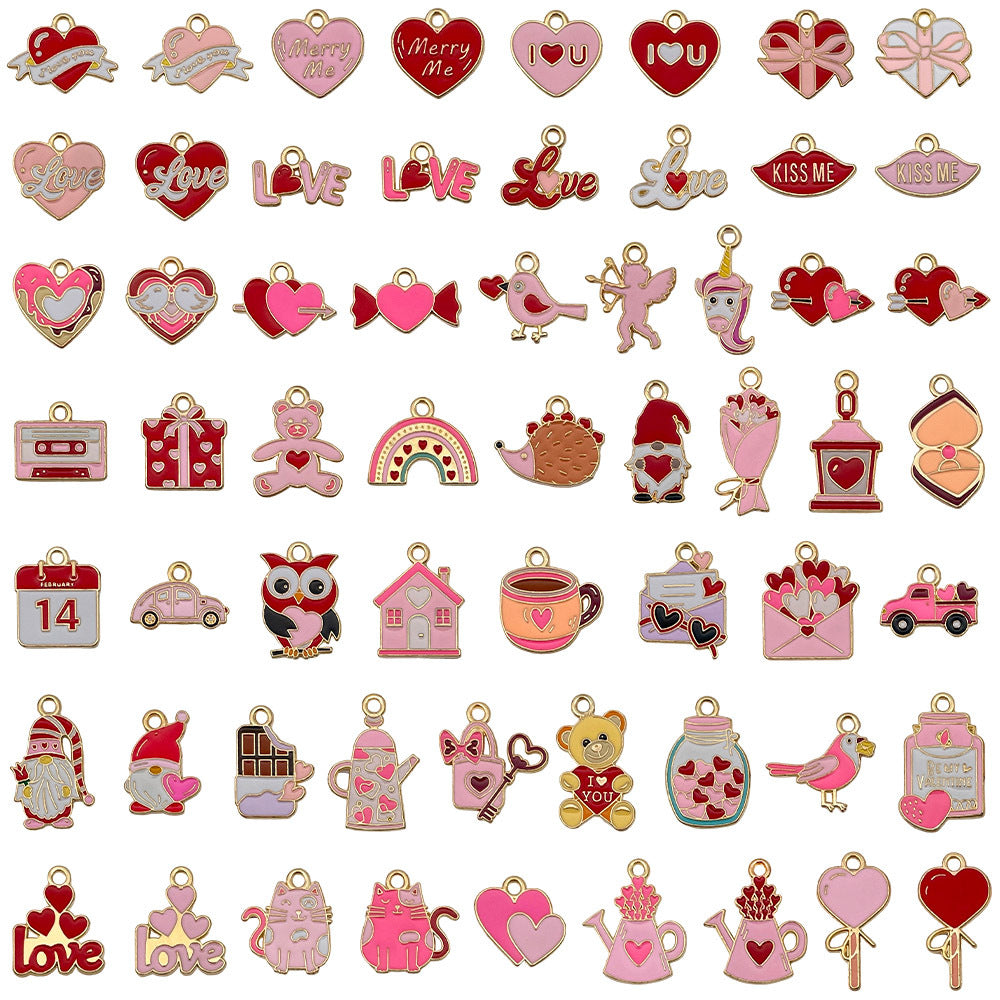 Wholesale Valentine' s Day Love Variety Cartoon Jewelry Accessories Pendant