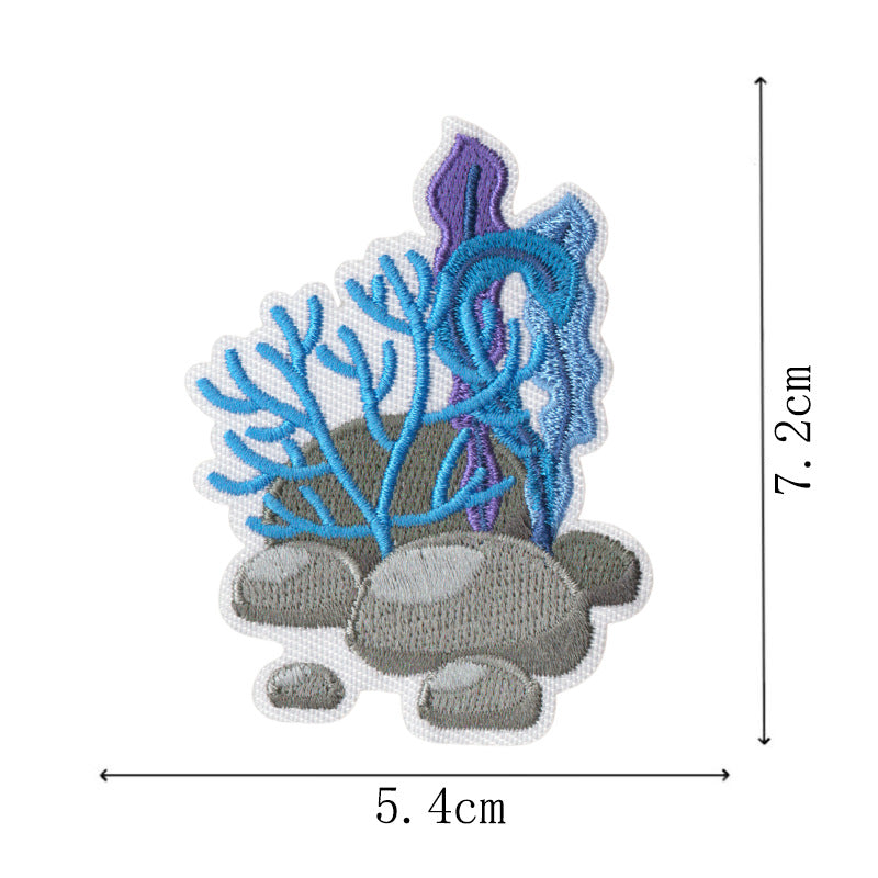 Wholesale Luxury cruise ship embroidered cloth patch,  sea journey patch,  blue whale computer embroidered patch,  seagull decorative patch,  ironing