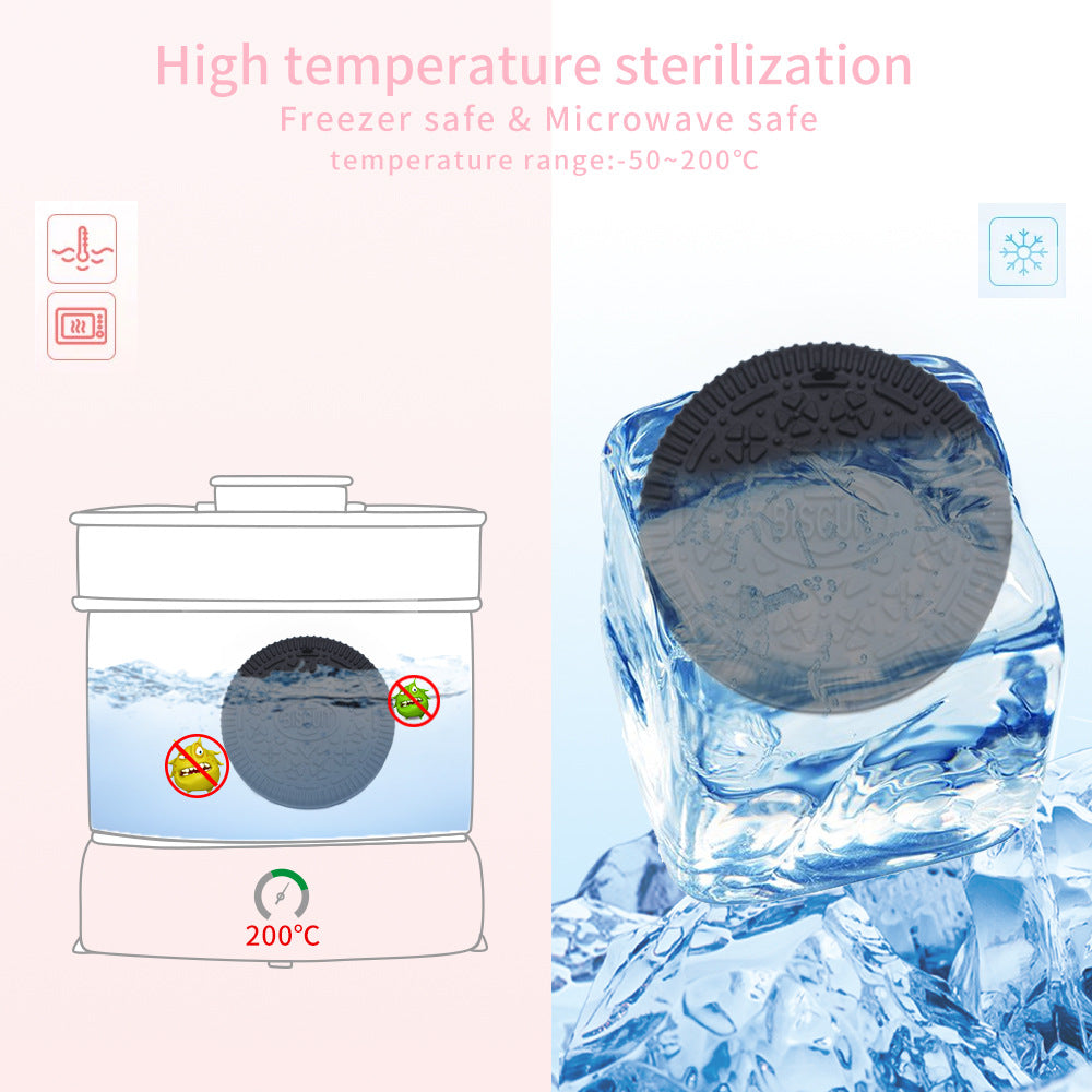 Wholesale 10PCS Silicone Biscuits Teether Beads