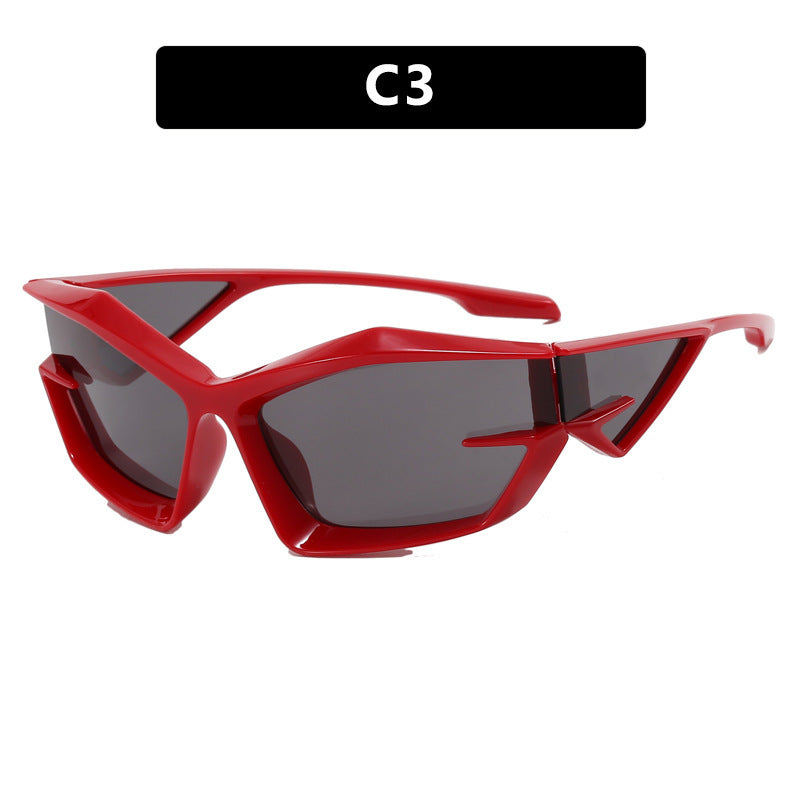 Gafas de sol de PC de protección UV de tecnología futura y2k de Future Sense.