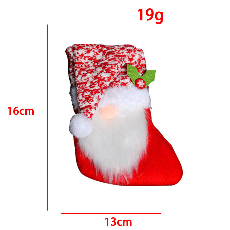 Wholesale Creative Plush Christmas Stockings Candy Bags Christmas Decoration Supplies