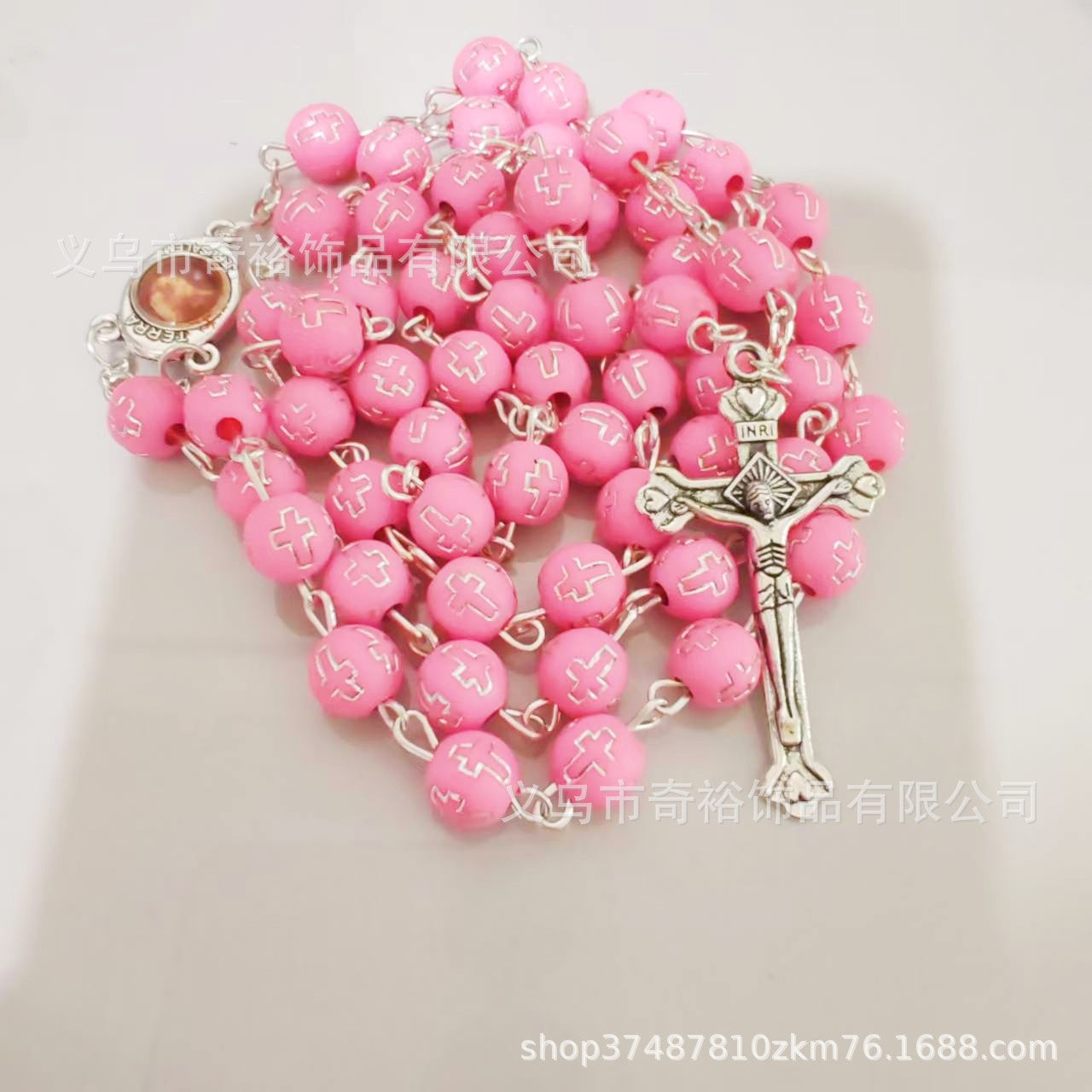 Wholesale 5pcs 8mm Gold Acrylic Cross Beads Cross Necklace