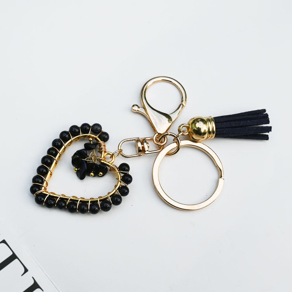 Wholesale  Natural Stone Keychain Bohemian Style