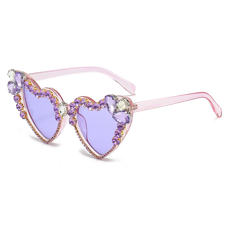 Wholesale Peach Heart PC Sunglasses