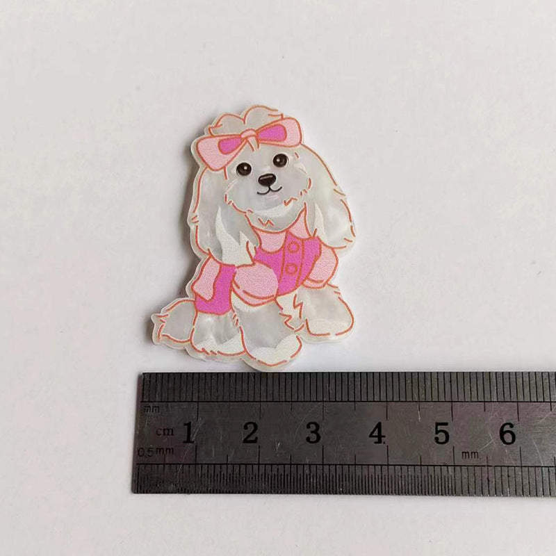 Wholesale  10pcs Illustration Style Cat Acrylic Accessories